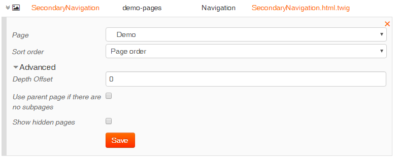 Demo pages module data